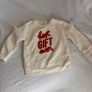 Baby girl Best gift ever Christmas sweatshirt 12M